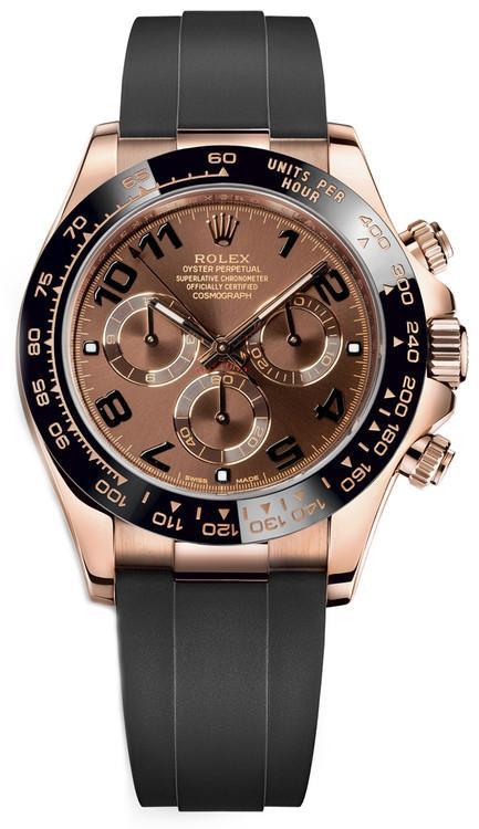 Rolex Daytona Everose 40mm Chocolate Dial Oysterflex 116515LN