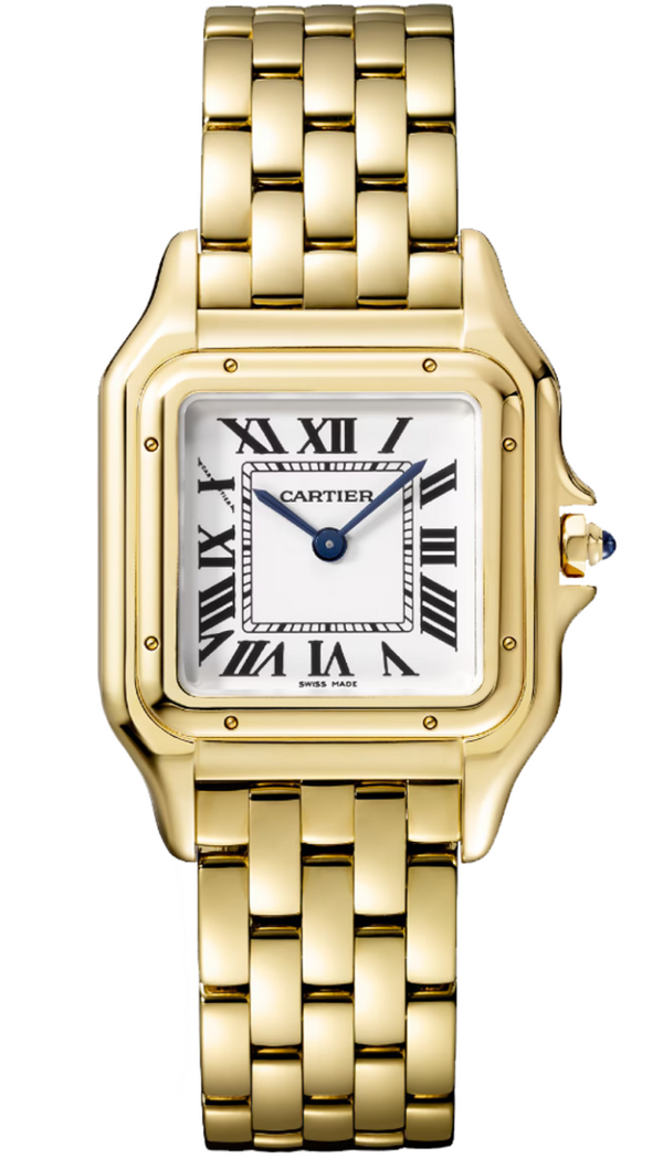 Panthẻre De Cartier Medium Yellow Gold Silvered Dial WGPN0009