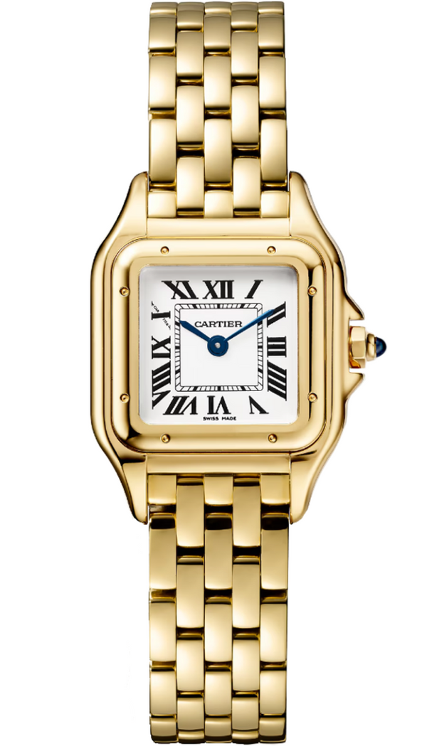 Panthẻre De Cartier Small Yellow Gold Silvered Dial WGPN0047