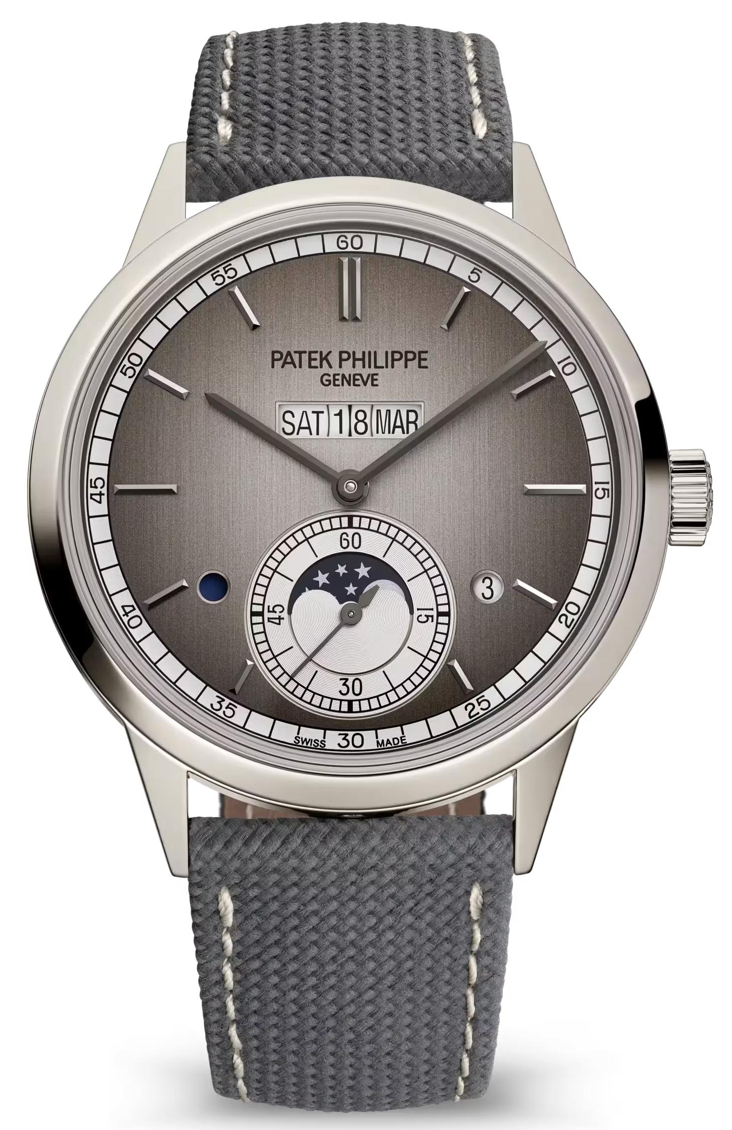 Patek Philippe In-Line Perpetual Calendar 41.3mm Platinum Silvery Dial