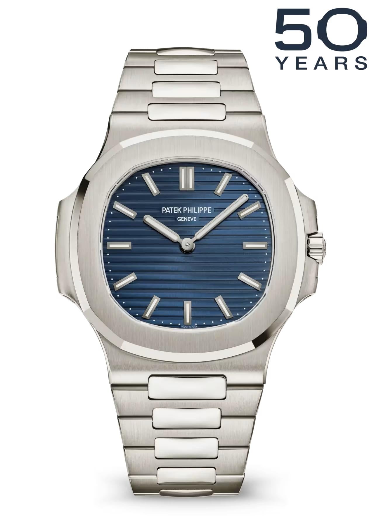 Patek Philippe Nautilus 50th Anniversary 41mm White Gold Blue Dial – 5810/1G-001