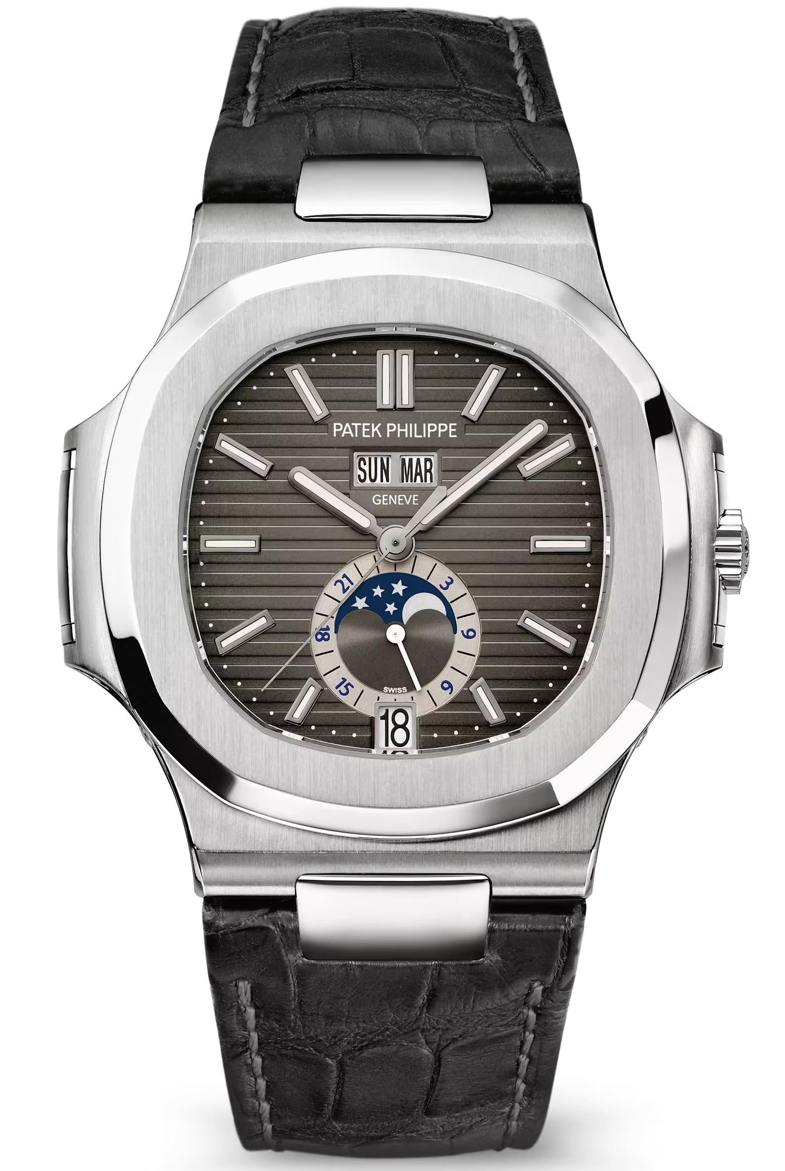 Patek Philippe Nautilus Annual Calendar Moon Phases 40.5mm Stainless Steel