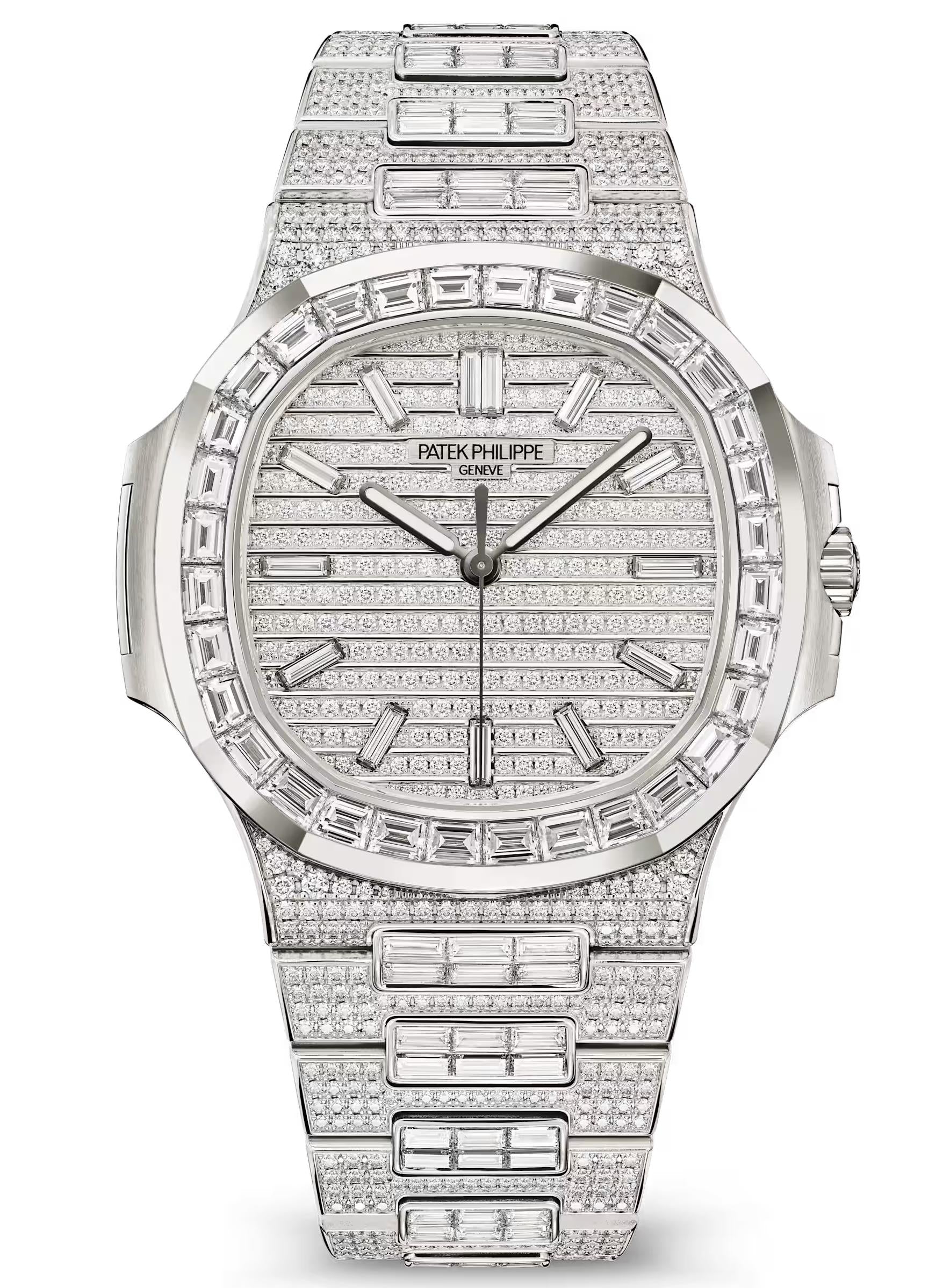 Patek Philippe Nautilus Haute Joaillerie 41mm White Gold Diamond Set Dial