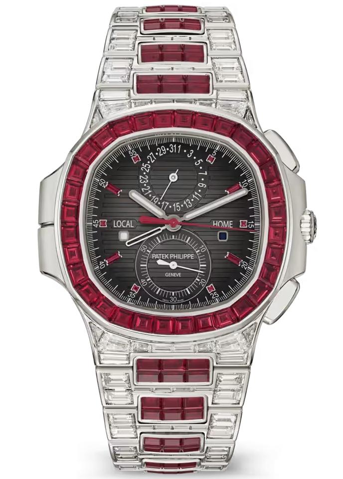 Patek Philippe Nautilus Haute Joaillerie Flyback Chronograph Travel Time 40.5mm