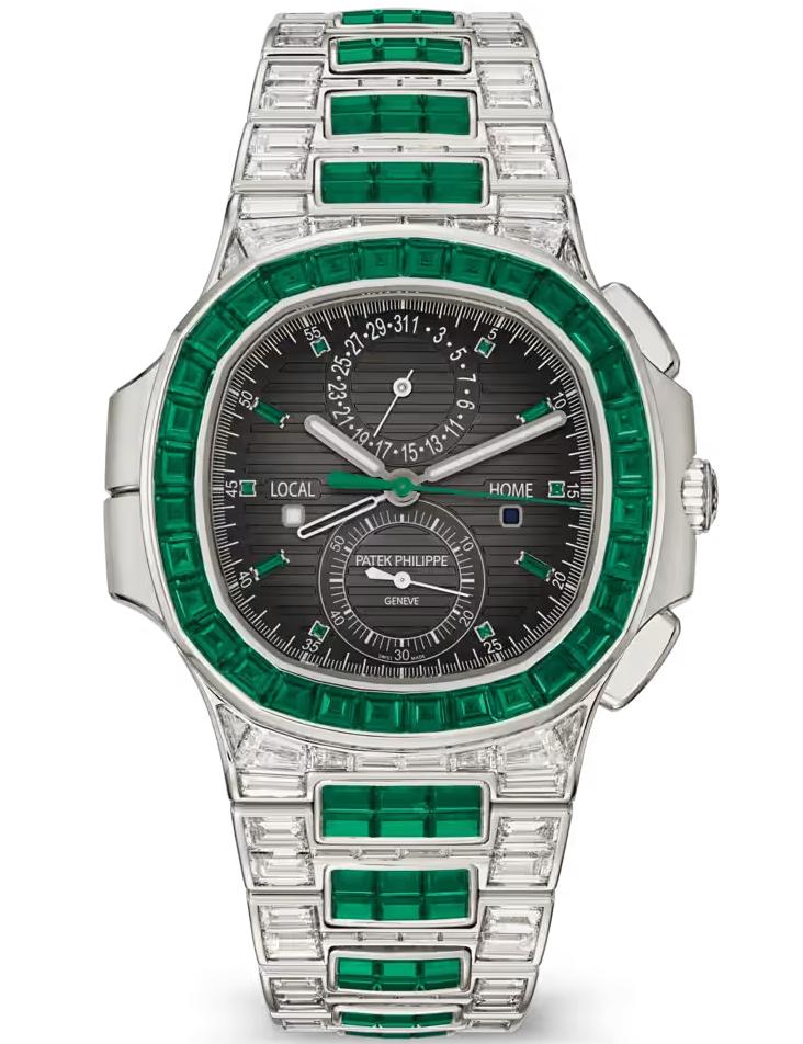 Patek Philippe Nautilus Haute Joaillerie Flyback Chronograph Travel Time 40.5mm