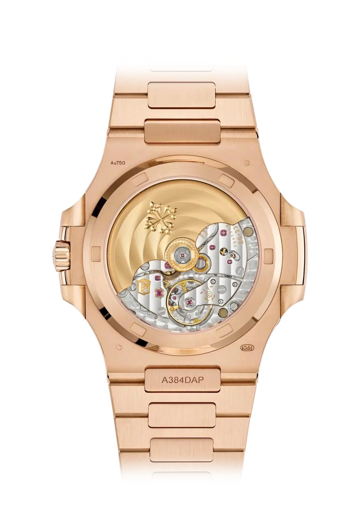 Patek Philippe Nautilus Joaillerie 40mm Rose Gold Brown Dial Ruby Bezel