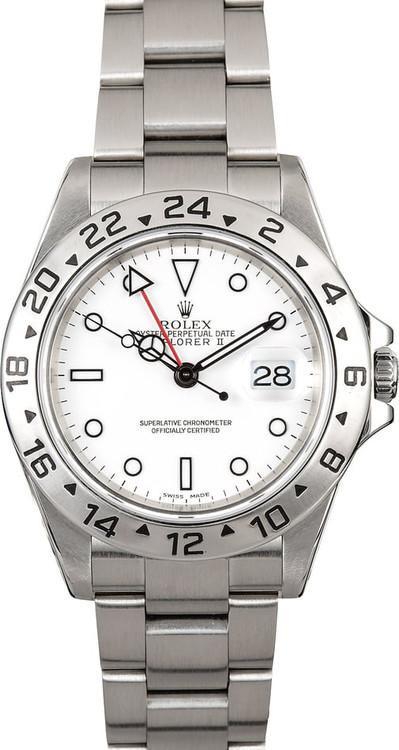 Rolex Explorer II Stainless Steel White Dial 16570