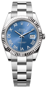 Rolex Datejust 41mm Fluted Bezel Blue Roman Dial Oyster- 126334 - New 2025
