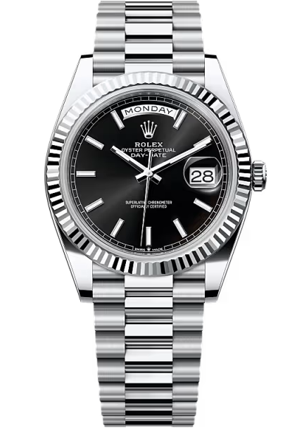 Rolex Day-Date "President" 40mm Platinum Black Index Dial - 228236 - New 2026