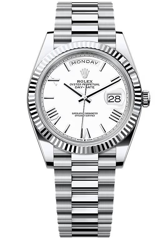 Rolex Day-Date "President" 40mm Platinum White Roman Dial - 228236 - New 2025