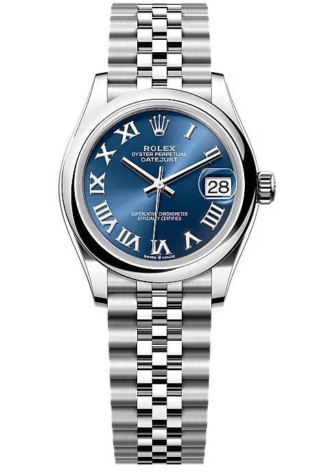 Rolex Lady-Datejust 31mm Blue Roman Dial Smooth Domed Bezel Jubilee Bracelet – 278240 – New 2026