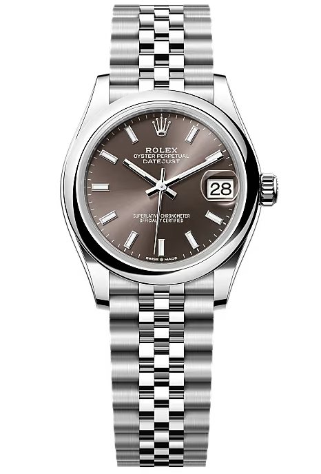 Rolex Lady-Datejust 31mm Dark Grey Index Dial Smooth Domed Bezel Jubilee Bracelet – 278240 – New 2026