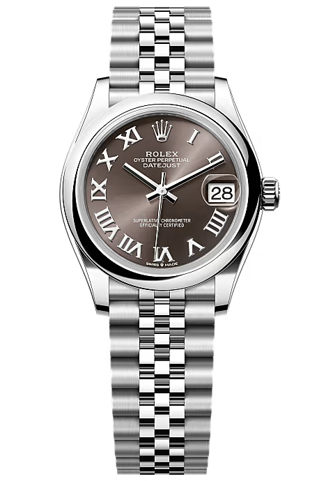Rolex Lady-Datejust 31mm Dark Grey Roman Dial Smooth Domed Bezel Jubilee Bracelet – 278240 – New 2026 