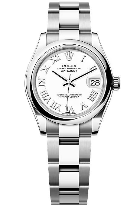 Rolex Lady-Datejust 31mm White Roman Dial Smooth Domed Bezel Oyster Bracelet – 278240 – New 2026