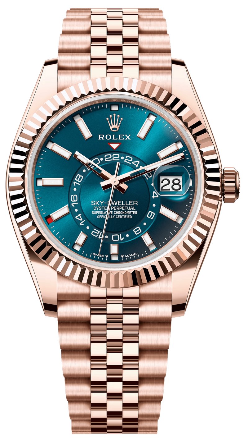 Rolex Sky-Dweller 42mm Rose Gold Blue Dial Jubilee - 336935  - New 2025