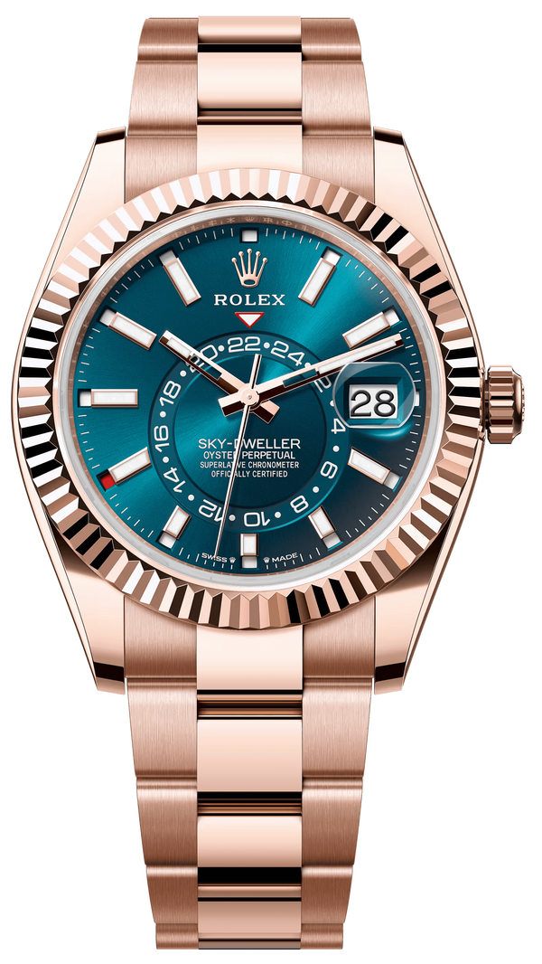 Rolex Sky-Dweller 42mm Rose Gold Blue Dial Oyster - 336935  - New 2025