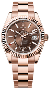 Rolex Sky-Dweller 42mm Rose Gold Chocolate Dial Oyster - 336935 - New 2025
