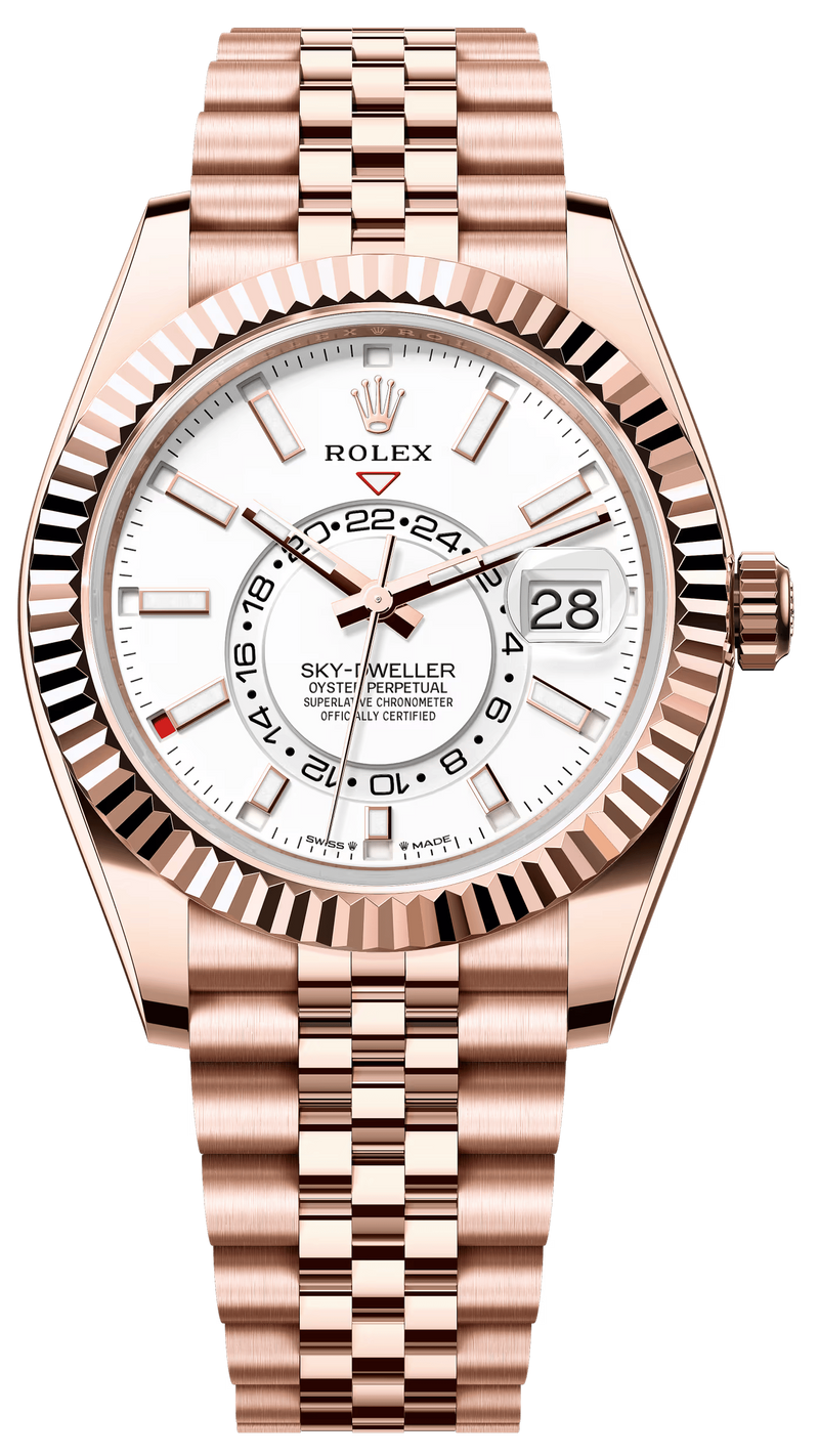 Rolex Sky-Dweller 42mm Rose Gold White Dial Jubilee - 336935 - New 2025