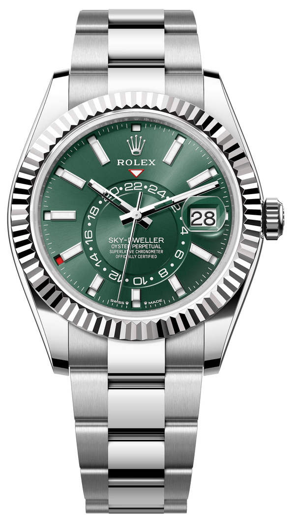 Rolex Sky-Dweller 42mm Stainless Steel Green Dial Oyster – 336934 – New 2025