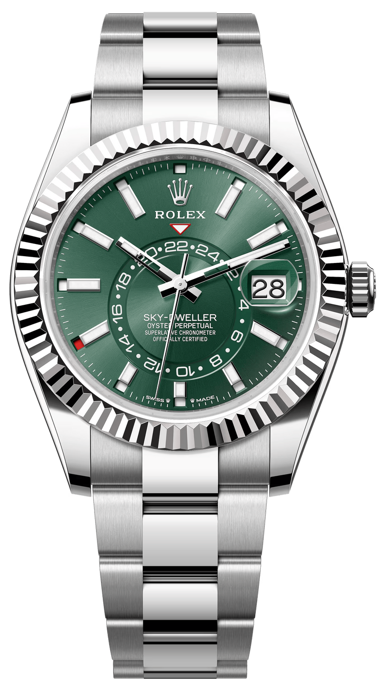 Rolex Sky-Dweller 42mm Stainless Steel Green Dial Oyster – 336934 – New 2025