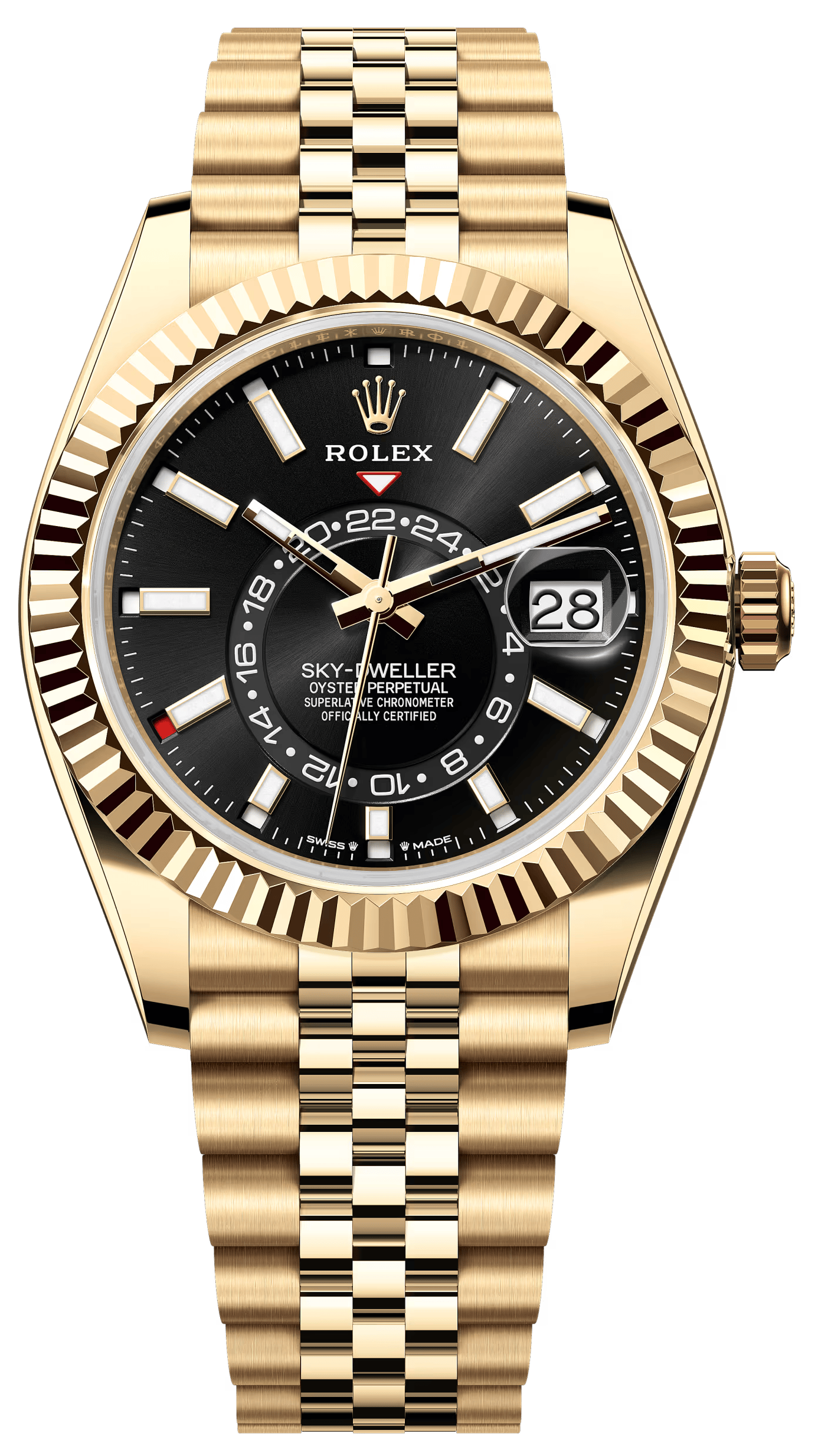 Rolex Sky-Dweller 42mm Yellow Gold Black Dial Jubilee Bracelet 336938 – New 2025 / 2026