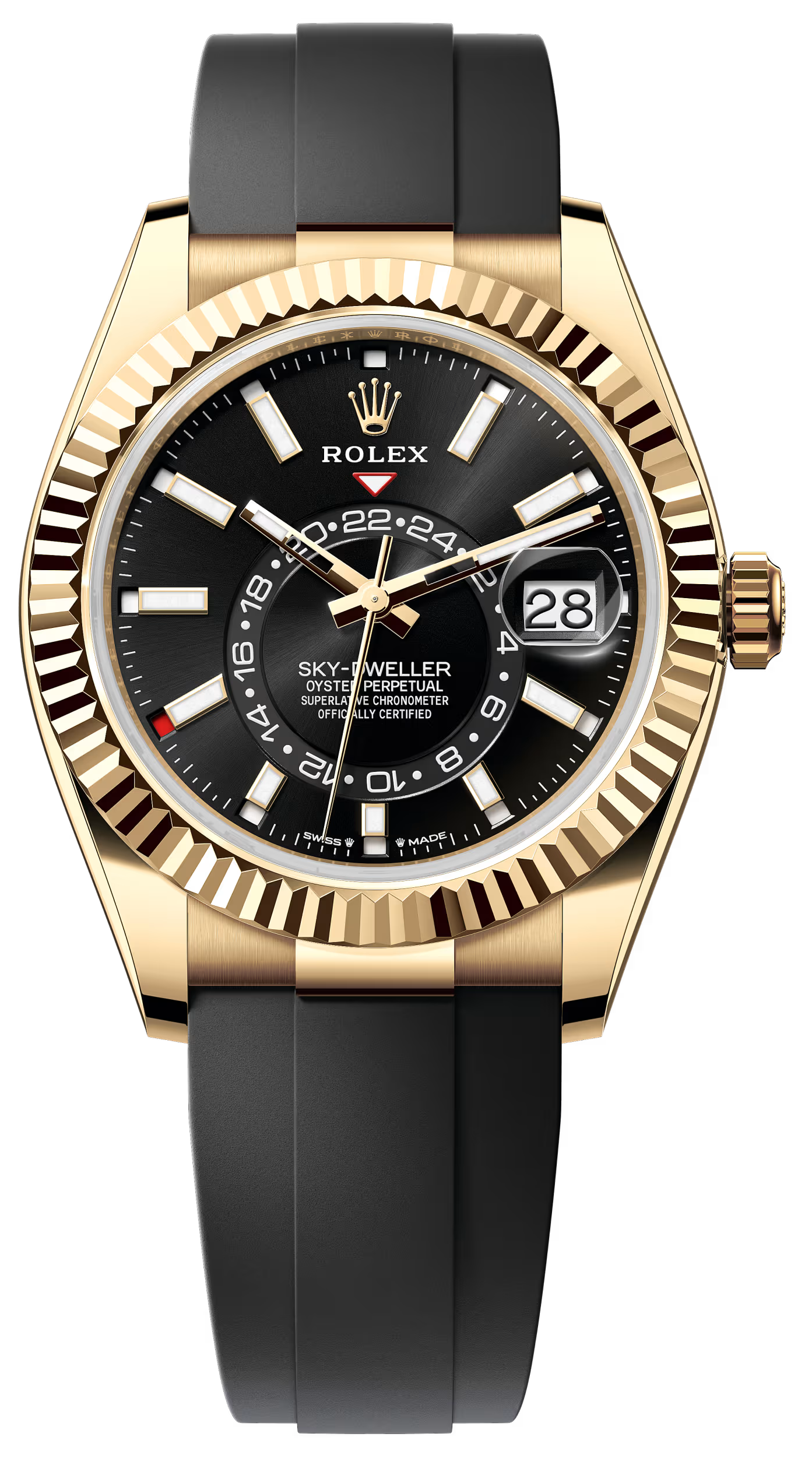 Rolex Sky-Dweller 42mm Yellow Gold Black Dial Oysterflex 336238 – New 2025