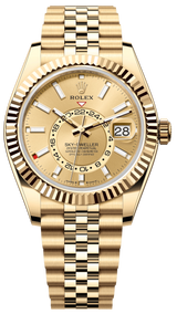 Rolex Sky-Dweller 42mm Yellow Gold Champagne Dial Jubilee - 336938 - New 2025