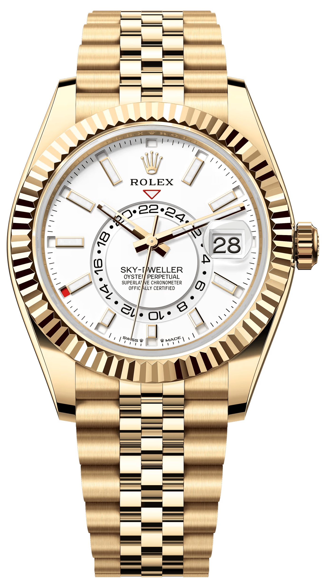 Rolex Sky-Dweller 42mm Yellow Gold White Dial Jubilee Bracelet 336938 – New 2025