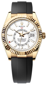 Rolex Sky-Dweller 42mm Yellow Gold White Dial Oysterflex - 336238 - New 2025