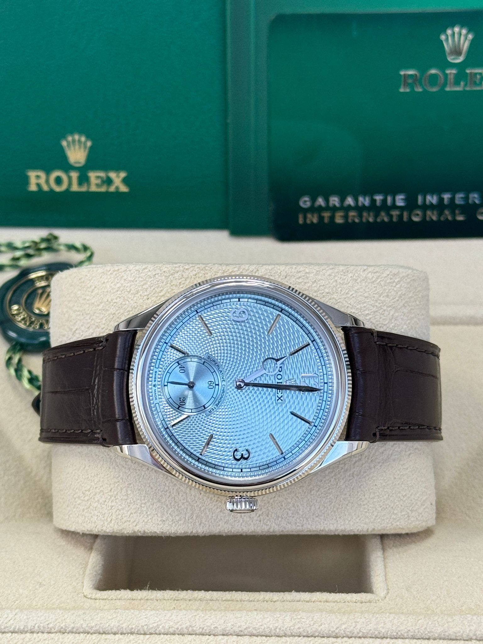 Rolex 1908 Domed and Fluted Platinum Bezel – New 2025