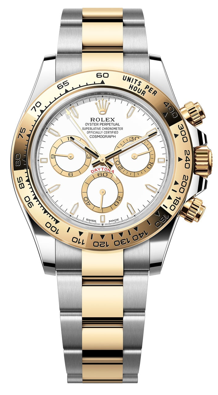 Rolex Cosmograph Daytona 40mm Two-Tone Yellow Gold White Dial 126503 – New 2025