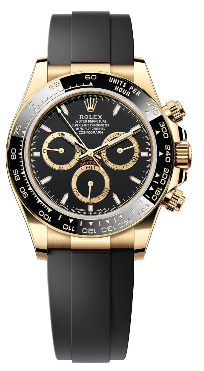 Rolex Cosmograph Daytona 40mm Yellow Gold Black Dial Black Ceramic Bezel