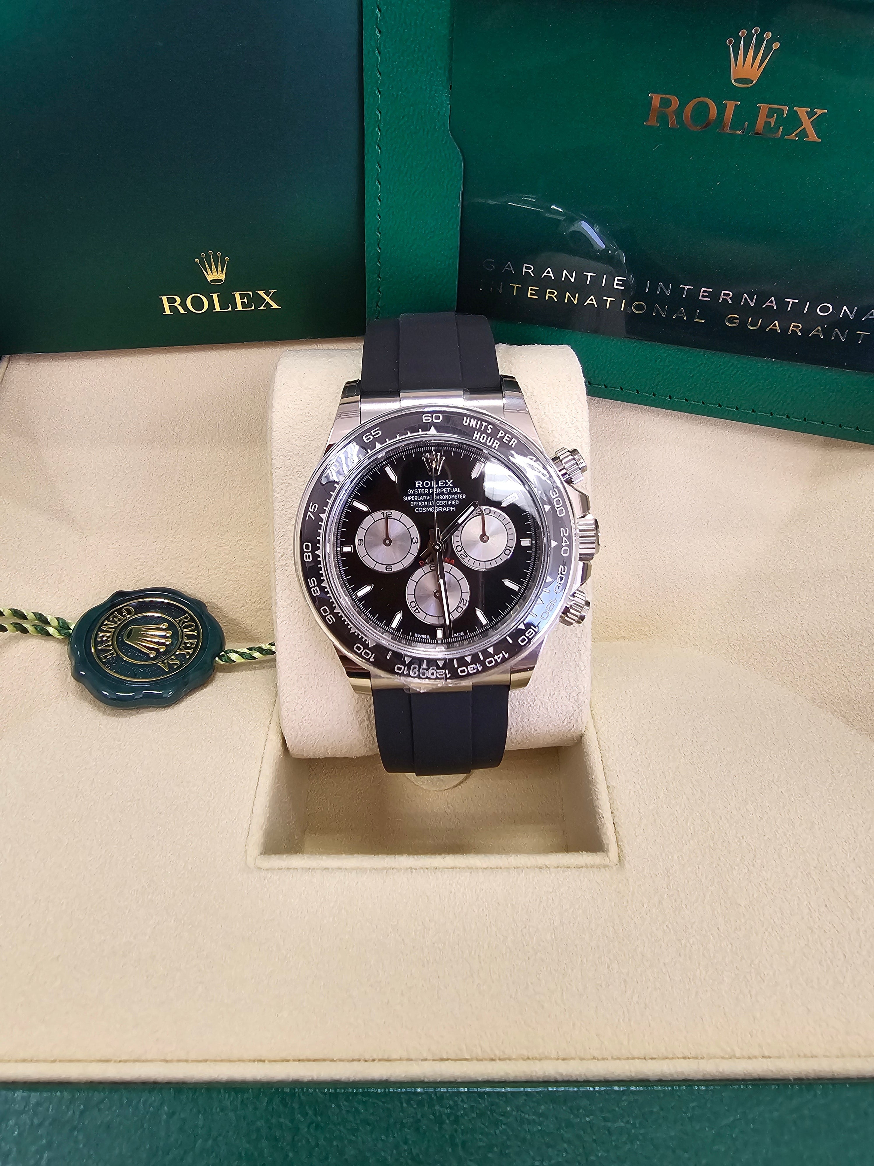 Rolex Cosmograph Daytona "Baby Le Mans" 40mm White Gold Black Dial Oysterflex