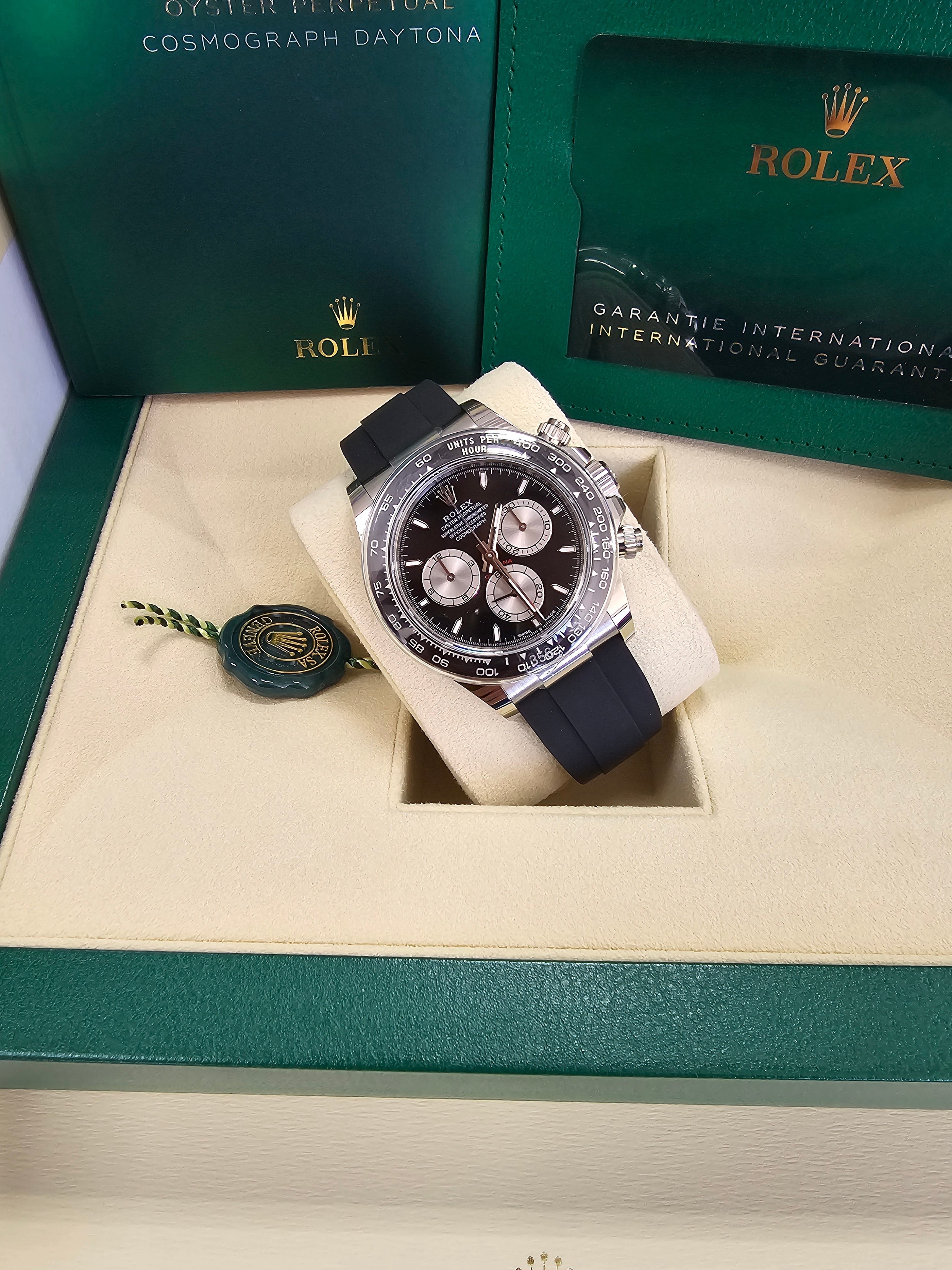 Rolex Cosmograph Daytona "Baby Le Mans" 40mm White Gold Black Dial Oysterflex