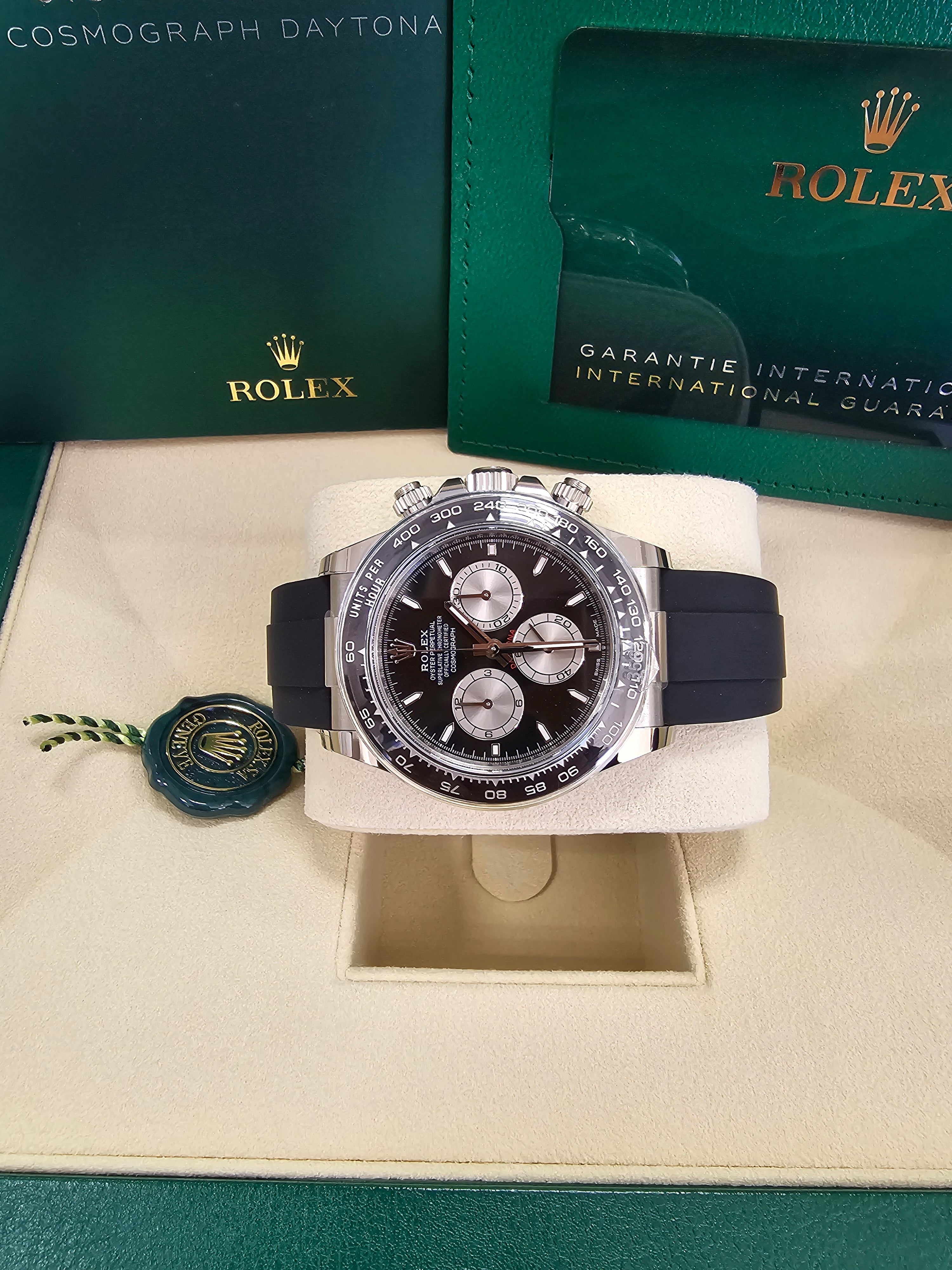 Rolex Cosmograph Daytona "Baby Le Mans" 40mm White Gold Black Dial Oysterflex