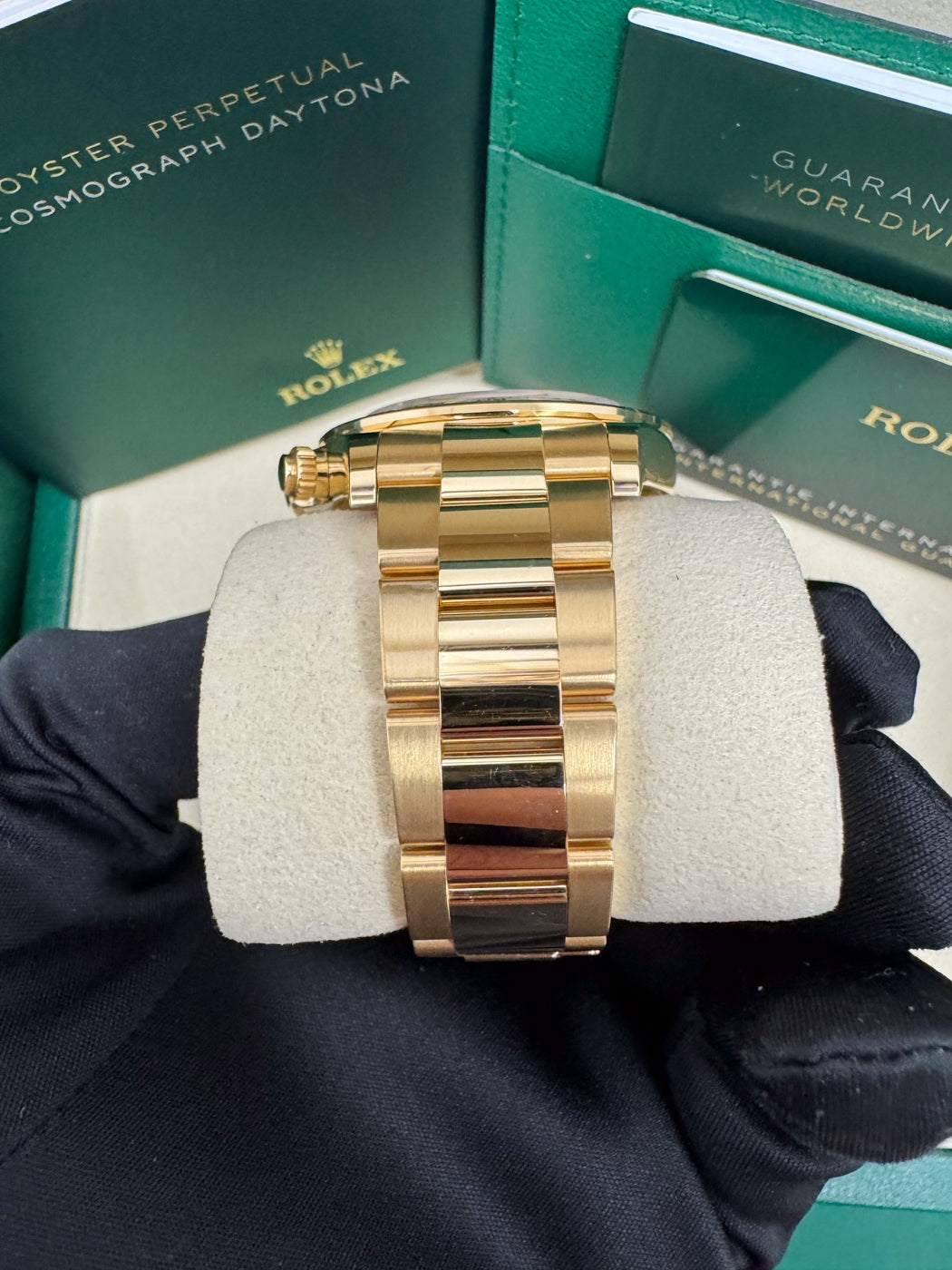 Rolex Cosmograph Daytona "John Mayer" 40mm Yellow Gold Green and Golden Dial