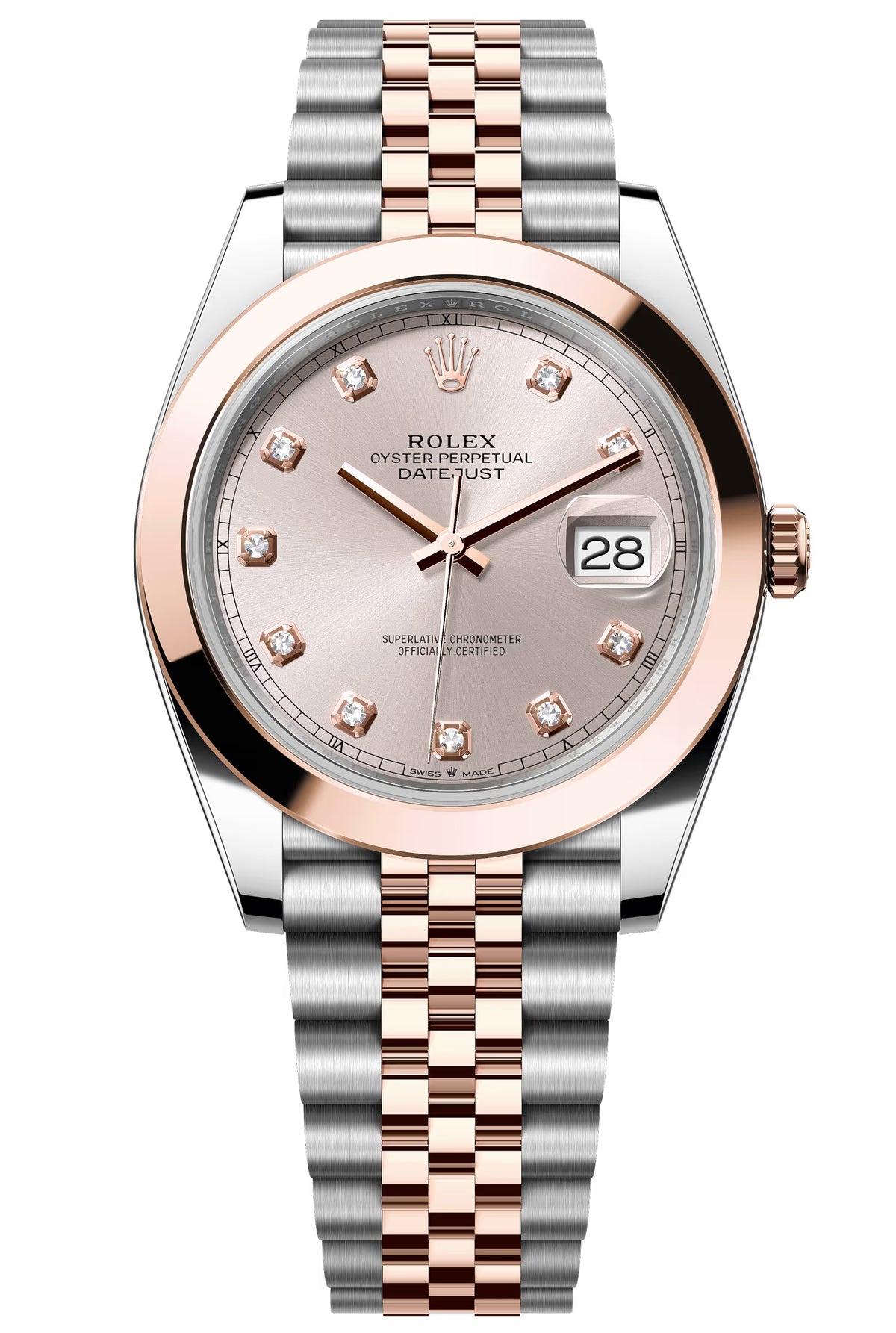 Rolex Datejust 41mm 126301 Sundust Diamond Everose Jubilee – New 2025