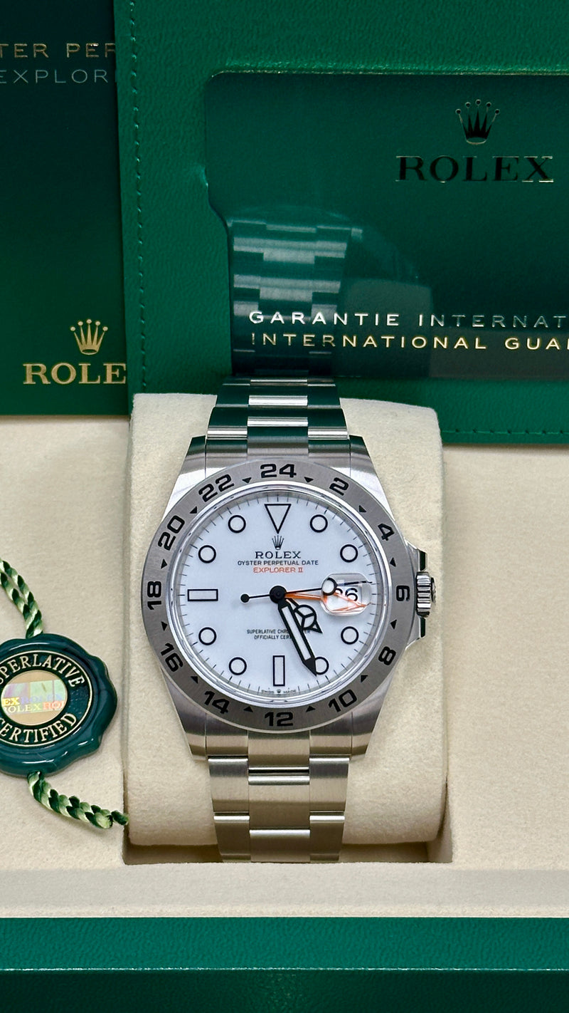 Rolex Explorer II Fixed 24-Hour Engraved Bezel – New 2025