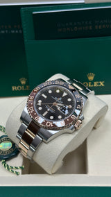 Rolex GMT-Master II 126711CHNR “Root Beer” Wrist View Showing Brown/Black Bezel – 2025