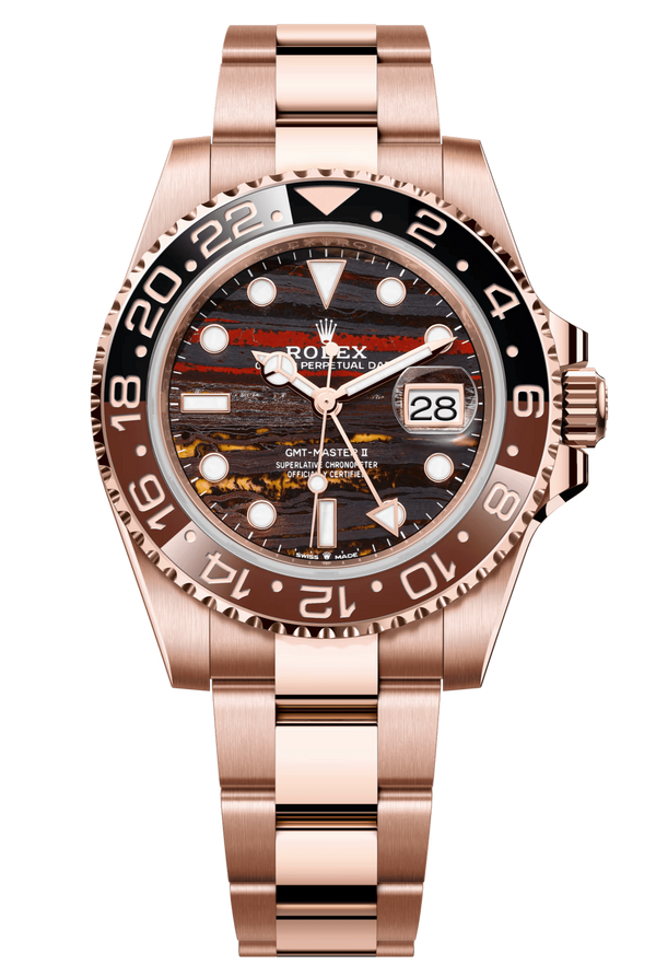 Rolex GMT-Master II 126715CHNR “Rootbeer” Everose Gold with Tiger Iron Dial – New 2025