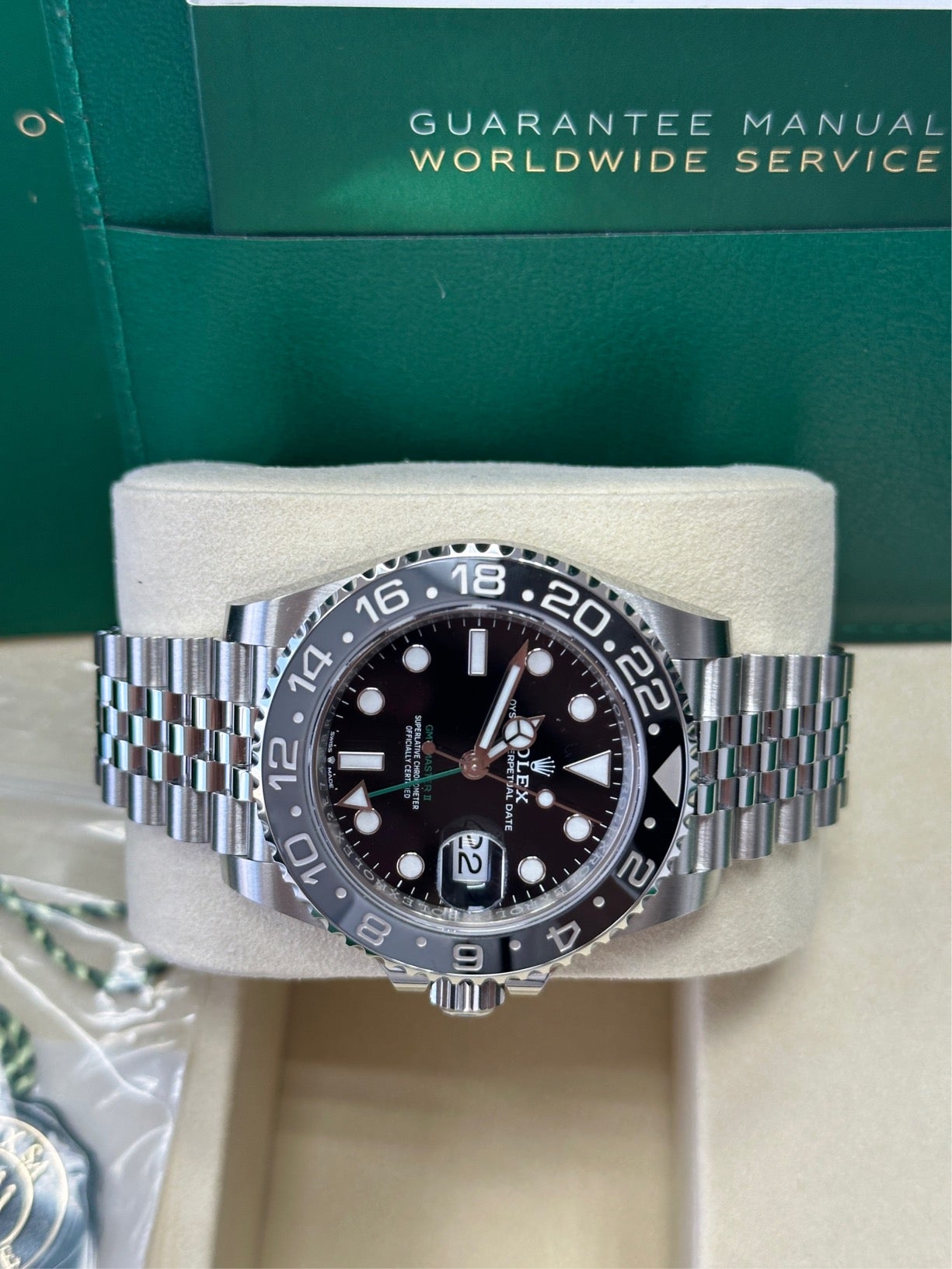 Rolex GMT-Master II 40 mm Black Dial on Wrist – 126710GRNR “Jubilee Bruce Wayne” 2025