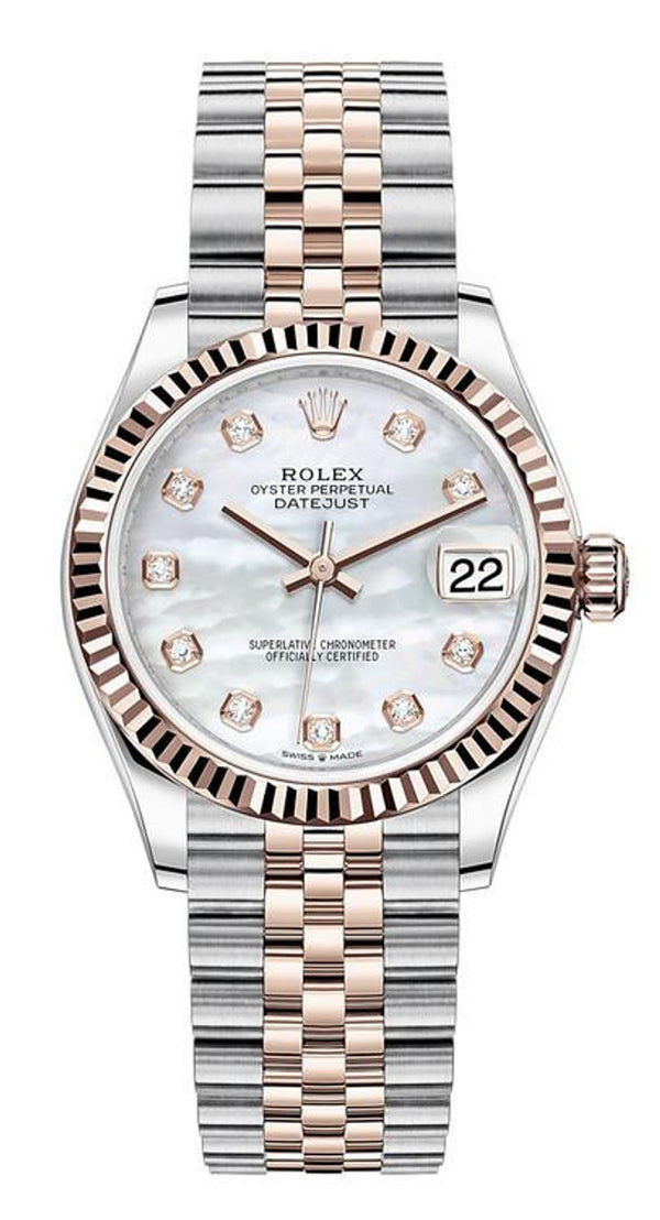 Rolex Lady Datejust 31mm Mother of Pearl Diamond Dial Two-Tone Jubilee - 278271 - New 2025