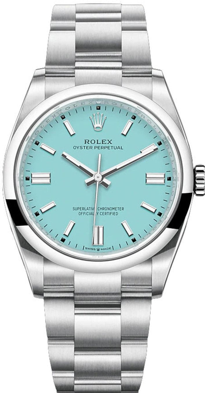 Rolex Oyster Perpetual 36mm Turquoise Dial Oyster Bracelet – 126000