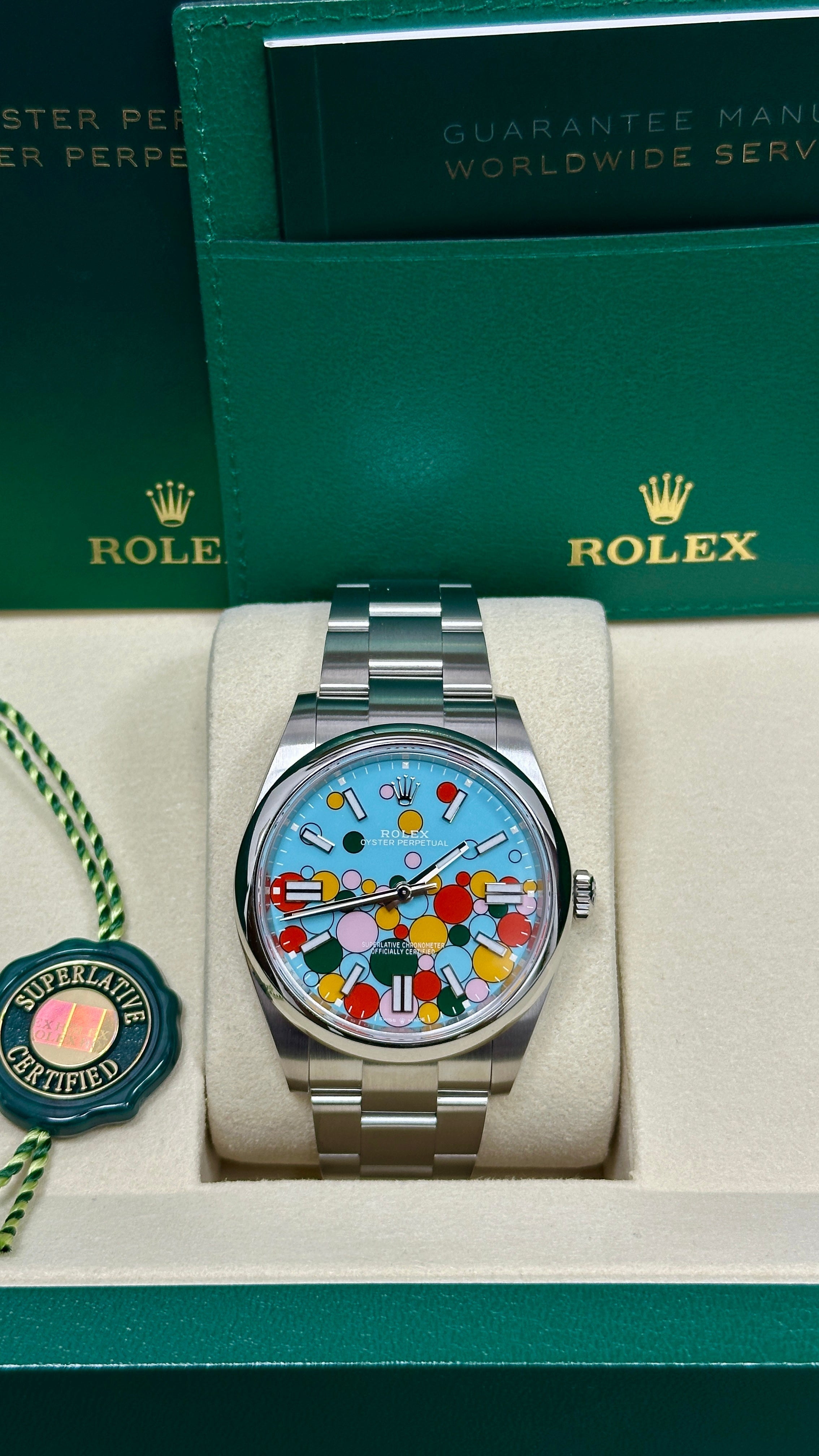 Rolex Oyster Perpetual 41mm Celebration Dial - 124300 - New 2025