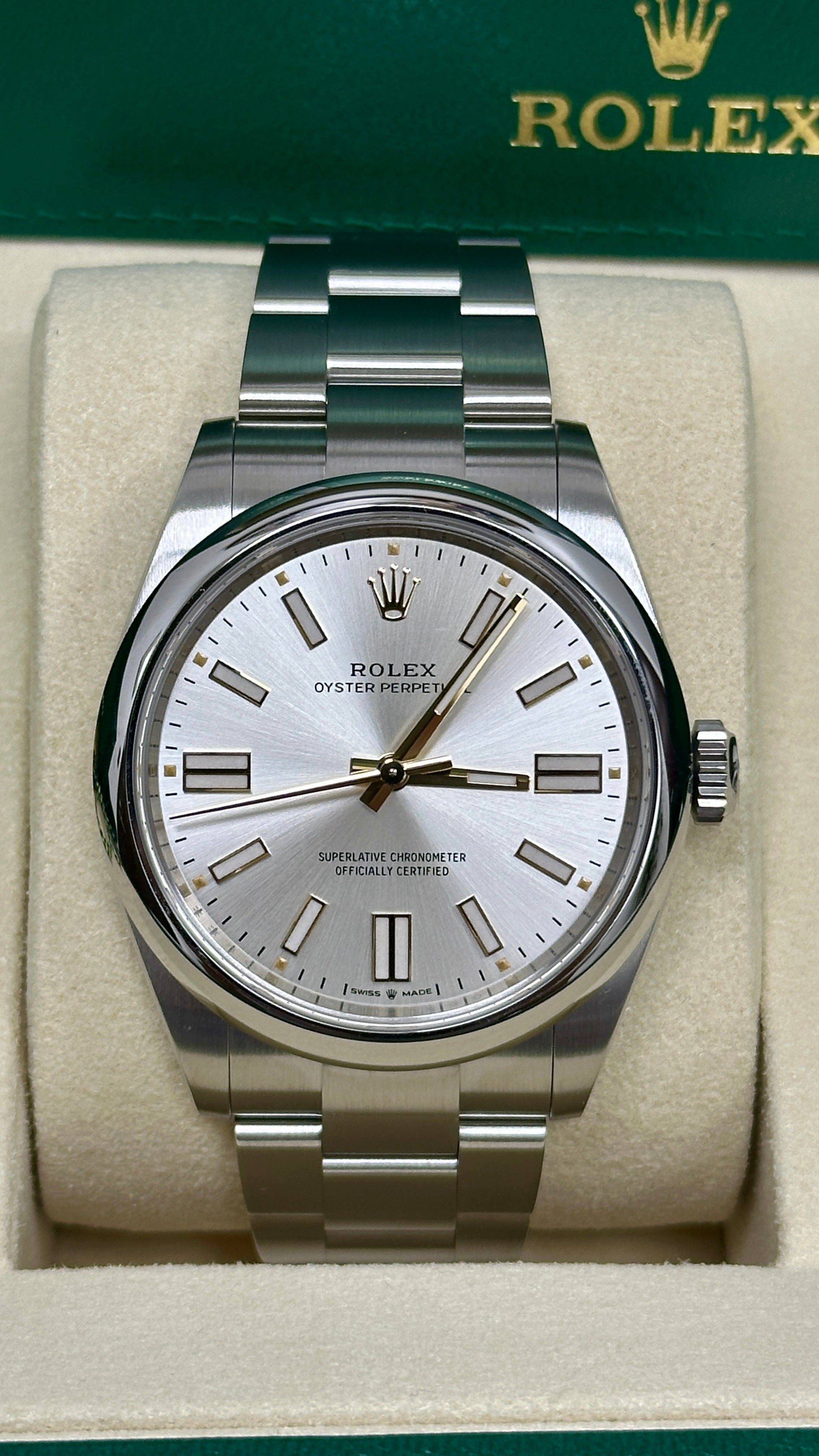 Rolex Oyster Perpetual 41mm Silver Dial Oyster Bracelet – 134300