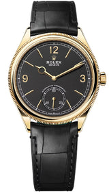 Rolex Perpetual 1908 52508 Yellow Gold Black Dial on Alligator Strap – New 2025