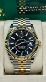 Rolex Sky-Dweller 336933 Black Dial with Yellow-Gold Fluted Bezel – 2025