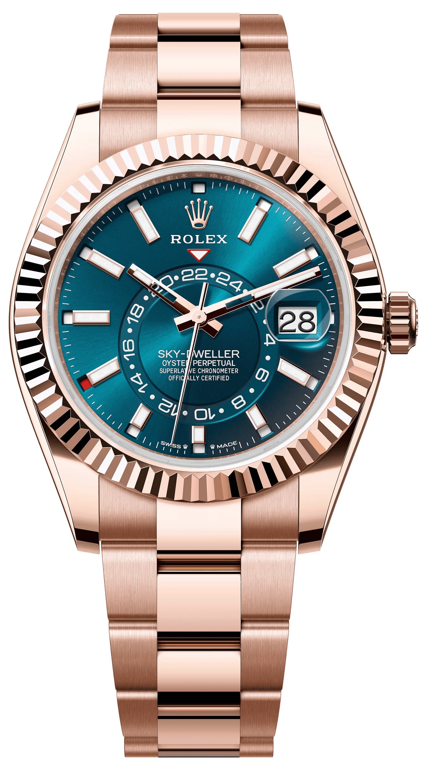 Rolex Sky-Dweller 42mm Rose Gold Blue Dial Oyster Bracelet 336935