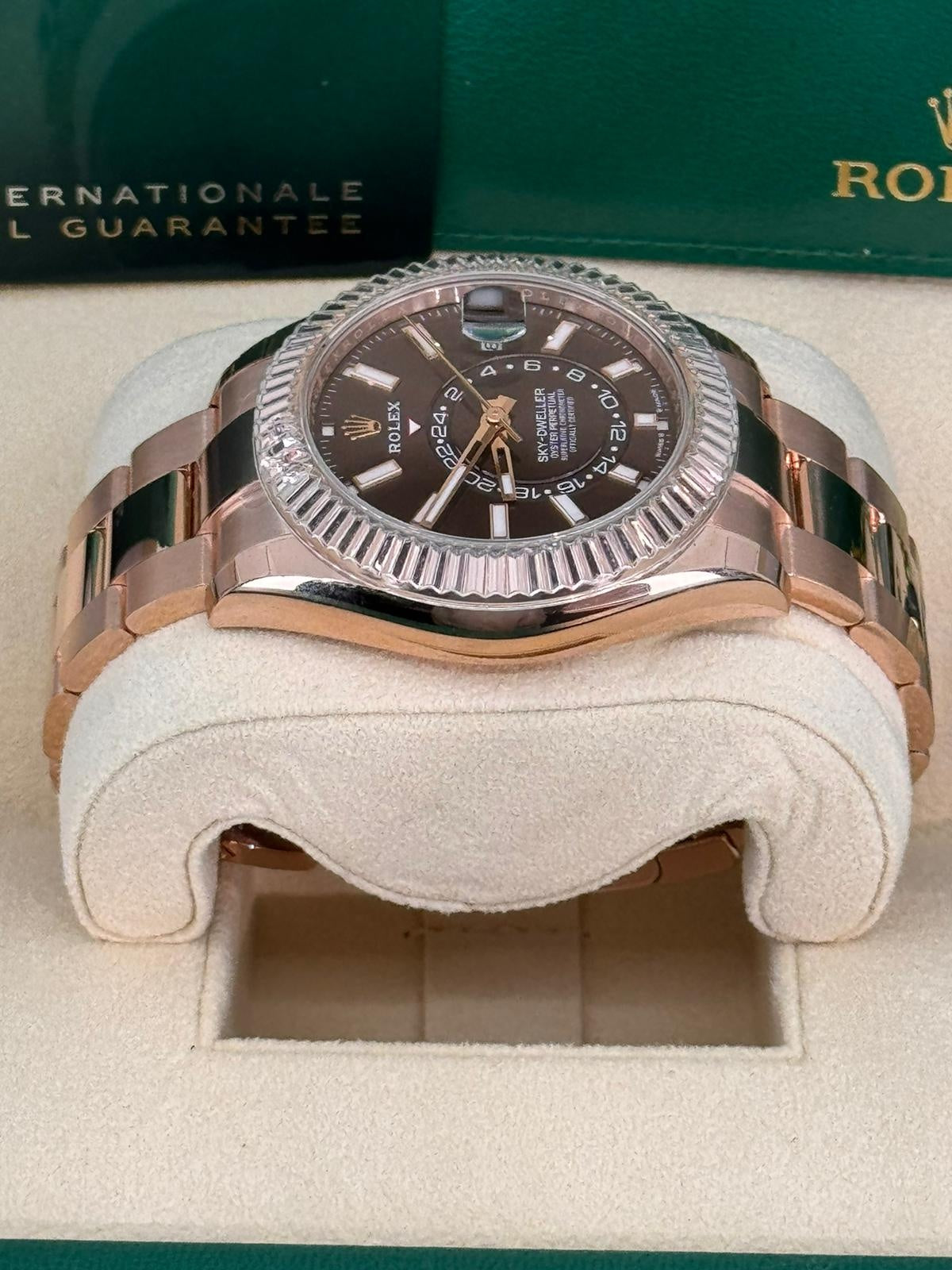 Rolex Sky-Dweller 42mm Rose Gold Chocolate Dial Oyster Bracelet 336935