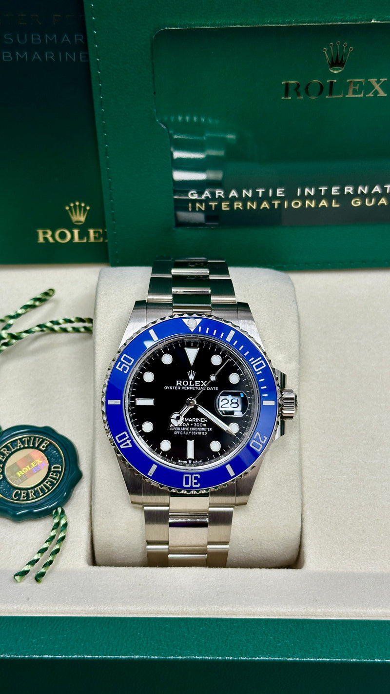 Rolex Submariner 41 mm 18 k White Gold Oyster Bracelet with Oysterlock Clasp – 126619LB